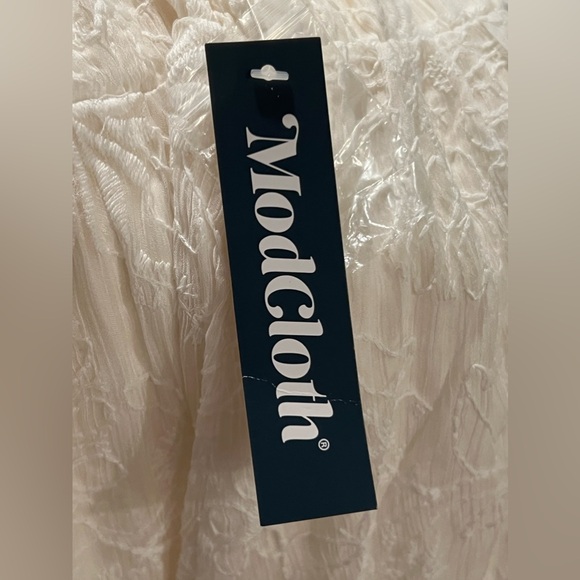 Modcloth NEW with tags maxi white lace long sleeves dress - Picture 9 of 11